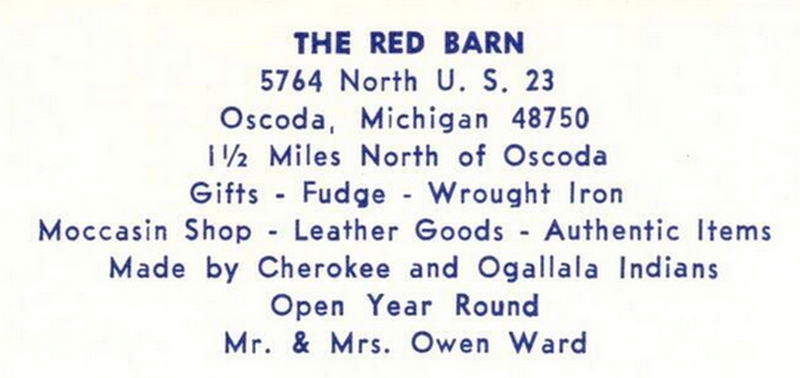 Red Barn of Oscoda - Vintage Postcard